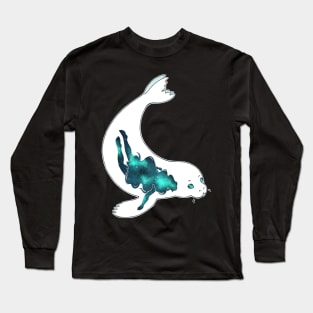 Swimming Through Space - Galaxy Selkie Long Sleeve T-Shirt